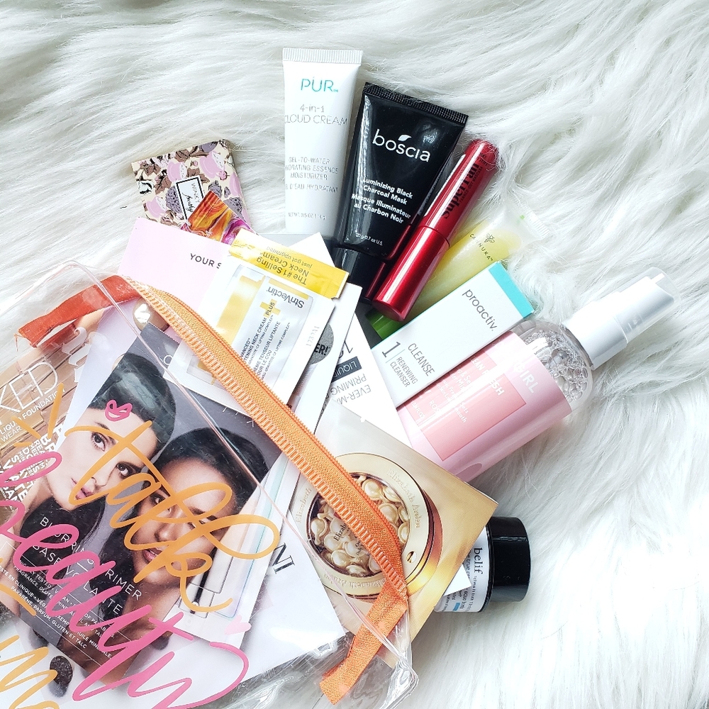 Sephora & Ulta Makeup Samples with Makeup Bag